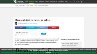 
                            4. Klarmobil-Aktivierung – so gehts – GIGA