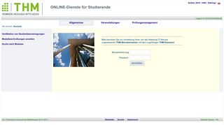 
                            4. Klausuranmeldung - Online Service für Studierende - THM