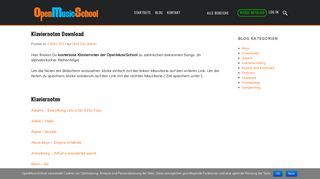 
                            2. Klaviernoten zum kostenlosen Download - OpenMusicSchool