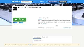 
                            13. KLCZ - FM 88.9 - Lewiston, ID - Listen Online - Streema