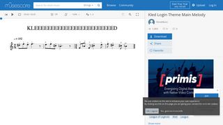 
                            11. Kled Login Theme Main Melody sheet music for Violin download ...