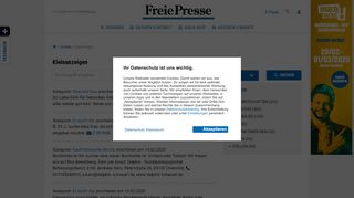 
                            2. Kleinanzeigen | Freie Presse