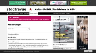 
                            3. Kleinanzeigen: stadtrevue.de