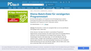
                            10. Kleine Batch-Datei für verzögerten Programmstart - PCtipp.ch