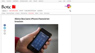 
                            9. Kleine Box kann iPhone-Passwörter knacken | Wirtschaft | Bote der ...