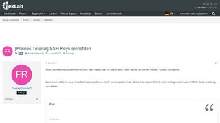 
                            2. [Kleines Tutorial] SSH Keys einrichten - Grundsystem - Support ...
