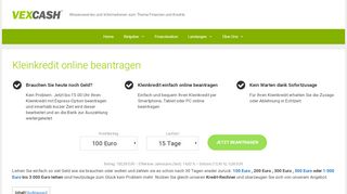
                            11. Kleinkredit für 100 bis 3.000 Euro mit Sofortauszahlung | VEXCASH