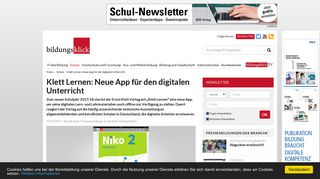 
                            12. Klett Lernen: Neue App für den digitalen Unterricht - bildungsklick.de ...