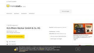 
                            5. KLG-Rhein-Neckar GmbH & Co. KG in Edingen-Neckarhausen ...