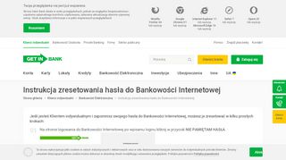
                            1. Klienci indywidualni - Bankowość Elektroniczna ... - Getin Bank