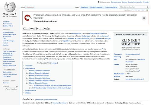 
                            7. Kliniken Schmieder – Wikipedia