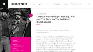 
                            10. Klokgebouw | Line-up festival Night Fishing rond met The Tubs en The ...