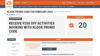 
                            13. Klook Promo Code Philippines February 2019 - Extra P800 OFF ...