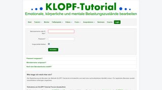 
                            1. KLOPF-Tutorial - Login