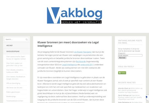 
                            11. Kluwer bronnen (en meer) doorzoeken via Legal Intelligence - Vakblog