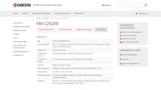 
                            4. KM-C2525E - Spezifikation | Produkte | KYOCERA Document Solutions