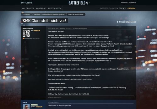 
                            8. KMK-Clan stellt sich - Foren - Battlelog / Battlefield 4