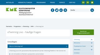 
                            8. KMK-PAD: eTwinning Live: Partner finden und Projekte anmelden