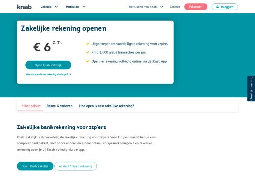 
                            7. Knab Zakelijk | voordelige zakelijke rekening voor zzp'ers | Knab.nl