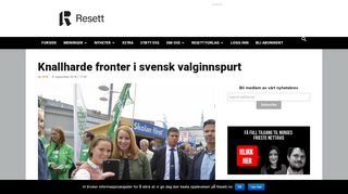 
                            12. Knallharde fronter i svensk valginnspurt | Resett