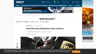 
                            6. Knallharte Regeln: Was UPS seinen Mitarbeitern alles verbietet - WELT