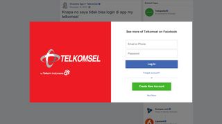 
                            4. Knapa no saya tidak bisa login di app my telkomsel - Facebook