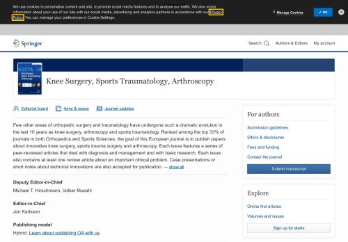 
                            11. Knee Surgery, Sports Traumatology, Arthroscopy - Springer