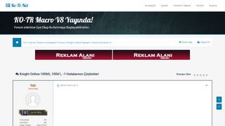 
                            12. Knight Online 10060, 10061, -1 Hatalarının Çözümleri - Ko-Tr.Net