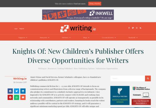 
                            9. Knights Of: New Children's Publisher Offers Diverse ... - Writing.ie