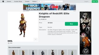 
                            6. Knights of Redcliff: Elite Dragoon - Roblox