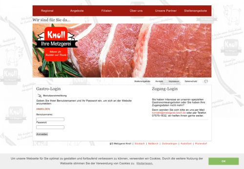 
                            7. Knoll Metzgerei: Gastro-Login