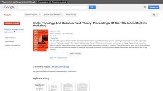 
                            10. Knots, Topology And Quantum Field Theory: Proceedings Of The 13th ...