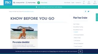 
                            7. Know Before You Go | Cruise Planning | P&O Cruises Australia