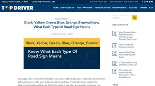 
                            6. Know What Each Type of Road Sign Means: Black, Yellow, Green ...
