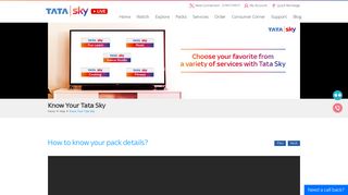 
                            6. Know Your Pack Details on Tata Sky Remote| Tata Sky