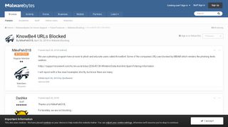 
                            10. KnowBe4 URLs Blocked - Website Blocking - Malwarebytes Forums