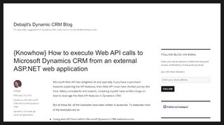 
                            13. {Knowhow} How to execute Web API calls to Microsoft Dynamics CRM ...