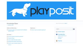 
                            11. Knowledge Base – Feedback & Help - PlayPosit - UserVoice