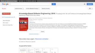 
                            13. Knowledge-Based Software Engineering: 2018: Proceedings of the ... - Google Books-Ergebnisseite