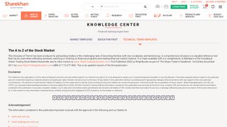 
                            7. Knowledge Centre - Sharekhan