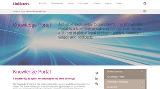 
                            6. Knowledge Portal | Online Services | Insights | Linklaters