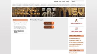 
                            7. Knowledge Pro Login - St. Xavier's College