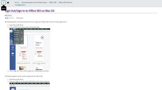 
                            3. Knowledge - Sign Out/Sign In to Office 365 on Mac OS - K-State Online