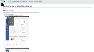 
                            12. Knowledge - Sign Out/Sign In to Office 365 on Mac OS - K ...
