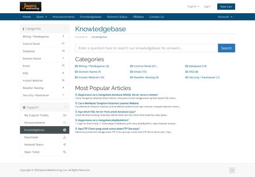 
                            5. Knowledgebase - JakartaWebHosting.com