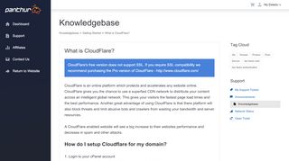 
                            8. Knowledgebase - What is CloudFlare? - PANTHUR