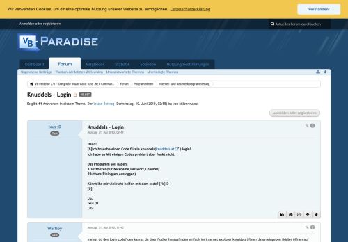 
                            13. Knuddels - Login - Internet- und Netzwerkprogrammierung - VB ...