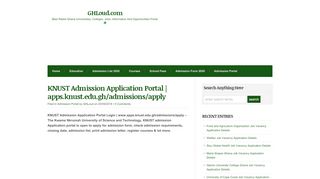 
                            6. KNUST Admission Application Portal - apps.knust.edu.gh ...
