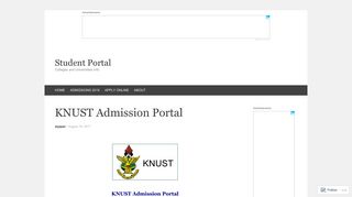 
                            10. KNUST Admission Portal | Student Portal