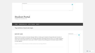 
                            5. knust aim login | Student Portal